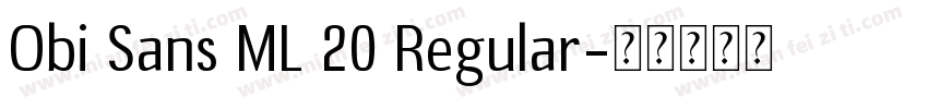 Obi Sans ML 20 Regular字体转换